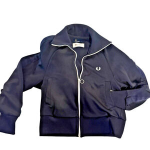 Fred Perry x Muveil Jacket Harrington Cropped Bomber Sz 10 Rare Navy White